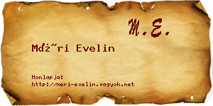 Méri Evelin névjegykártya