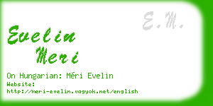evelin meri business card